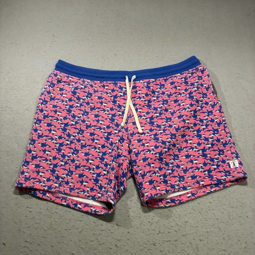 Chubbies Lounge Shorts Orca Print Mens XXL Pink  7" Inseam Ocean Theme